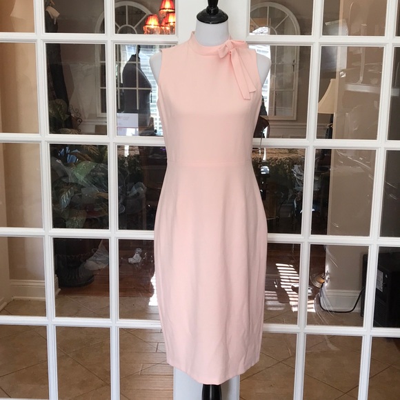 ⏰SALE⏰- 5🌟- Maggy London Blush Bow Neck  Midi - Picture 3 of 6